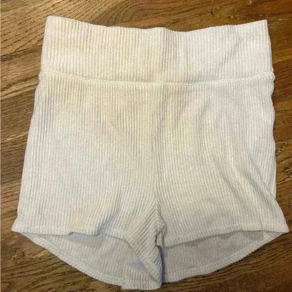Abercrombie‎ & Fitch Tan Ribbed Lounge Shorts, Size M - Picture 1 of 4
